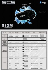 Scs S1XM Bluetooth Kulaklık Türkçe Sesli Komut (Bluetooth 5.3) IP65 sertifikalı