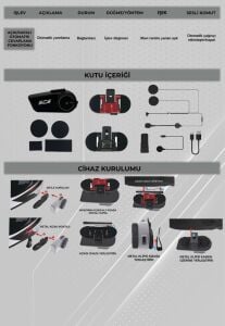 Scs S1XM Bluetooth Kulaklık Türkçe Sesli Komut (Bluetooth 5.3) IP65 sertifikalı