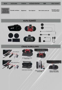 Scs S1XM Bluetooth Kulaklık Türkçe Sesli Komut (Bluetooth 5.3) IP65 sertifikalı