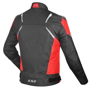 LS2 Zoom H2O Su Geçirmez Motosiklet Montu A Sertifikalı Ce Korumalı Alc Motosiklet Siyah Kırmızı - XLARGE