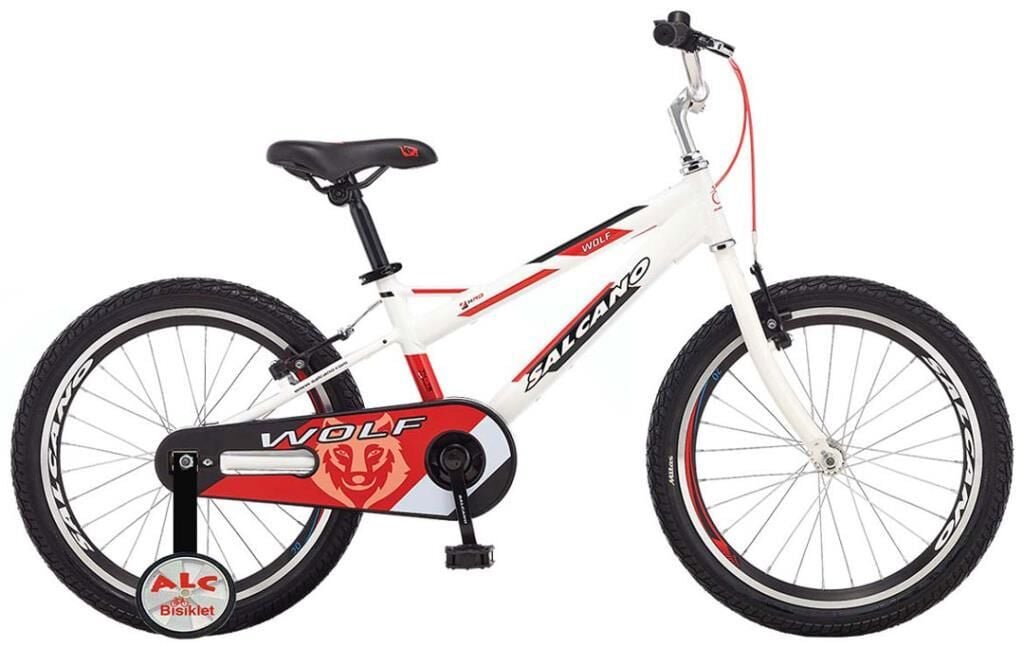 SALCANO WOLF 20 Jant Hafif Çocuk Bisikleti (120-140 cm Boy) BEYAZ KIRMIZI