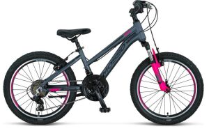 Mosso Wildfire 20 Jant Vitesli Kız Çocuk Bisikleti (120-140 cm arası boy) Antrasit Pembe