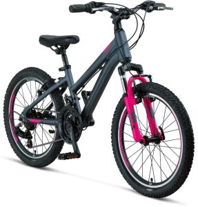 Mosso Wildfire 20 Jant Vitesli Kız Çocuk Bisikleti (120-140 cm arası boy) Antrasit Pembe
