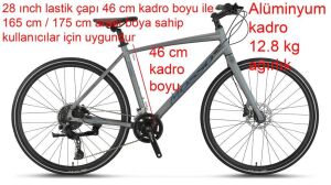 Mosso Legarda Pro X20 MDM Hidrolik Şehir Bisikleti 20 Vites 46 Kadro (165 cm üstü boy) Antrasit Lacivert