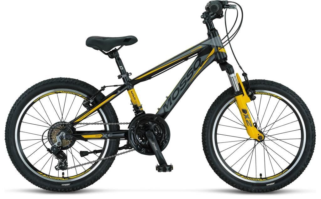 Mosso Wildfire 20 Jant Vitesli Çocuk Bisikleti (120-140 cm arası boy) Siyah Sarı