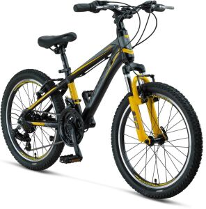 Mosso Wildfire 20 Jant Vitesli Çocuk Bisikleti (120-140 cm arası boy) Siyah Sarı