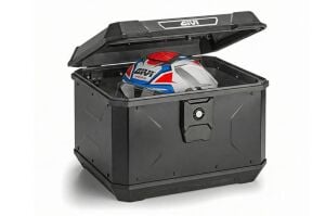 GIVI ALP44 Alpina Motosiklet Çantası Alüminyum 44 Lt Keçe İç Astar Alüminyum Siyah