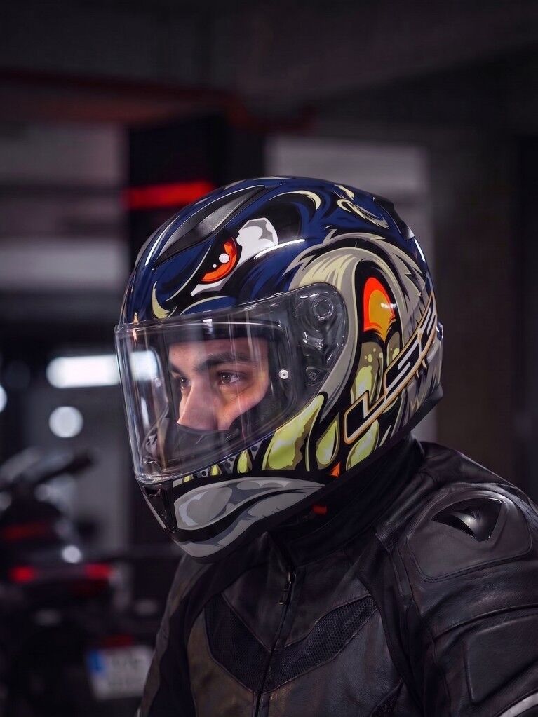 LS2 Rapid 2 Spox Motosiklet Kapalı Kask Ece 22.06 Sertifikalı Alc Motosiklet MAVI GRI - SMALL