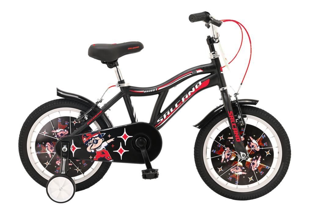 Salcano Badboy 16 Jant Erkek Çocuk Bisikleti (105 ile120 cm arası boy) Siyah Kırmızı