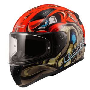 LS2 Rapid 2 Spox Motosiklet Kapalı Kask Ece 22.06 Sertifikalı Alc Motosiklet Kırmızı Gri - LARGE