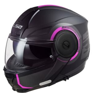 LS2 Scope 2 Arch Çene Açılır Kadın Motosiklet Kaskı ECE 22.06 sertifikalı Mat Titanium Pembe - SMALL