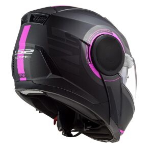 LS2 Scope 2 Arch Çene Açılır Kadın Motosiklet Kaskı ECE 22.06 sertifikalı Mat Titanium Pembe - SMALL