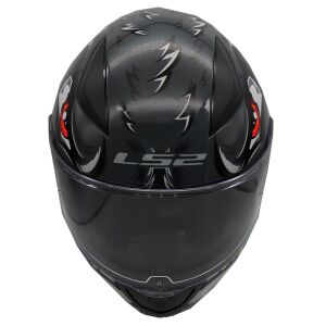 LS2 Rapid 2 Spox Motosiklet Kapalı Kask Ece 22.06 Sertifikalı Alc Motosiklet Gri Kırmızı - MEDIUM