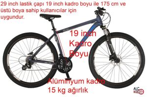 Salcano NG Team 100 29HD 24 Vites 19 Kadro Dağ Bisikleti (175 cm üstü boy) Azur Mavi Mavi