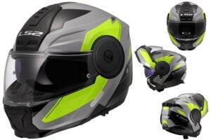 LS2 Scope 2 Duria Çene Açılır Motosiklet Kaskı ECE 22.06 sertifikalı dahili güneş vizörü