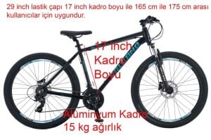 Salcano NG Team 200 29HD 17 Kadro Hidrolik Disk Fren Dağ Bisikleti (165 ile 175 cm arası boy) Siyah Mavi
