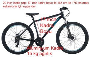 Salcano NG Team 200 29HD 17 Kadro Hidrolik Disk Fren Dağ Bisikleti (165 ile 175 cm arası boy) Siyah Mavi