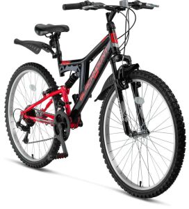 Ümit Blackmount 24 Jant Çift Amortisörlü Bisiklet 2429 (135-155 cm arası boy) Kırmızı Siyah