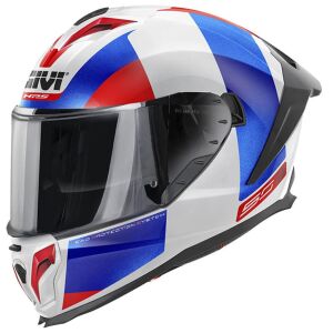 Givi 50.3 Vision Full Face Motosiklet Kaskı ECE 22.06 sertifikalı, dahili güneş vizörü,,gözlük yuvalı, Pinlock dahil Beyaz Mavi Kırmızı - XLARGE
