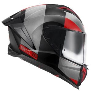 Givi 50.3 Vision Full Face Motosiklet Kaskı ECE 22.06 sertifikalı, dahili güneş vizörü,,gözlük yuvalı, Pinlock dahil Siyah Titanuim Kırmızı - MEDIUM