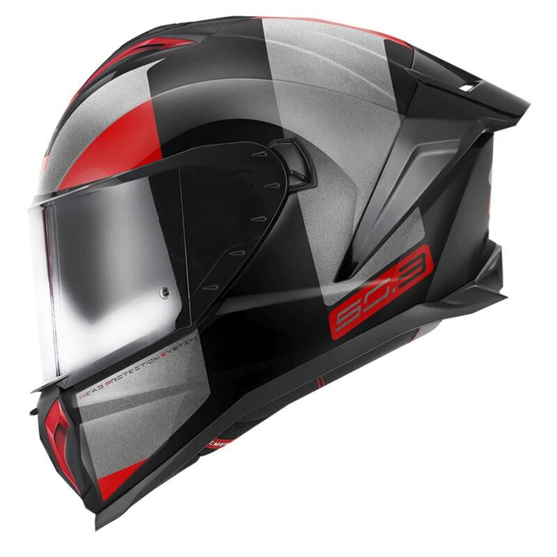 Givi 50.3 Vision Full Face Motosiklet Kaskı ECE 22.06 sertifikalı, dahili güneş vizörü,,gözlük yuvalı, Pinlock dahil Siyah Titanuim Kırmızı - XLARGE