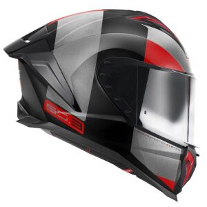 Givi 50.3 Vision Full Face Motosiklet Kaskı ECE 22.06 sertifikalı, dahili güneş vizörü,,gözlük yuvalı, Pinlock dahil Siyah Titanuim Kırmızı - XLARGE