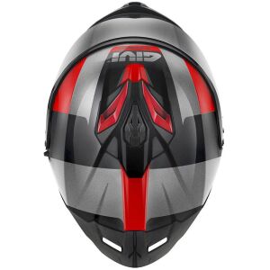 Givi 50.3 Vision Full Face Motosiklet Kaskı ECE 22.06 sertifikalı, dahili güneş vizörü,,gözlük yuvalı, Pinlock dahil Siyah Titanuim Kırmızı - XLARGE