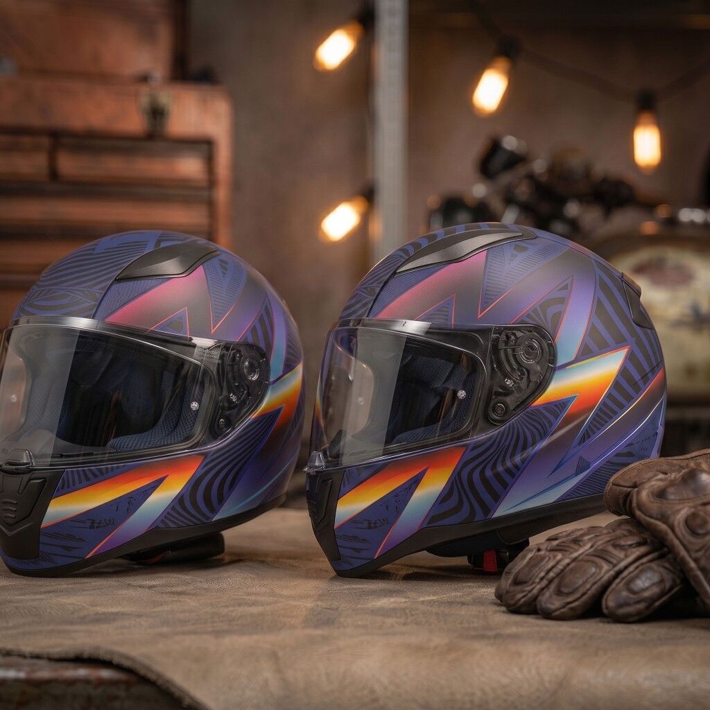 Ls2 Rapid 2 Optik Motosiklet Kapalı Kask Ece 22.06 Sertifikalı Alc Motosiklet Mat Mavi Mor - LARGE