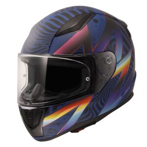 Ls2 Rapid 2 Optik Motosiklet Kapalı Kask Ece 22.06 Sertifikalı Alc Motosiklet Mat Mavi Mor - LARGE