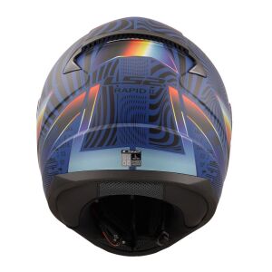 Ls2 Rapid 2 Optik Motosiklet Kapalı Kask Ece 22.06 Sertifikalı Alc Motosiklet Mat Mavi Mor - LARGE