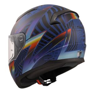 Ls2 Rapid 2 Optik Motosiklet Kapalı Kask Ece 22.06 Sertifikalı Alc Motosiklet Mat Mavi Mor - LARGE