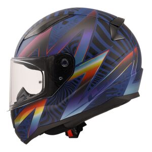 Ls2 Rapid 2 Optik Motosiklet Kapalı Kask Ece 22.06 Sertifikalı Alc Motosiklet Mat Mavi Mor - X Large