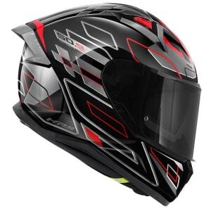 Givi 50.9 Assault Full Face Motosiklet Kaskı ECE 22.06 sertifikalı, güneş vizörü,  Pinlock dahil Siyah Kırmızı - LARGE
