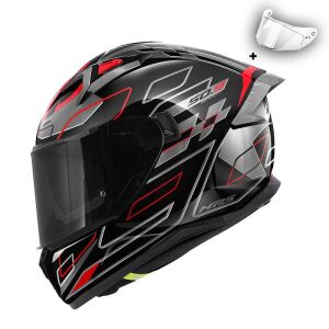 Givi 50.9 Assault Full Face Motosiklet Kaskı ECE 22.06 sertifikalı, güneş vizörü,  Pinlock dahil Siyah Kırmızı - XLARGE