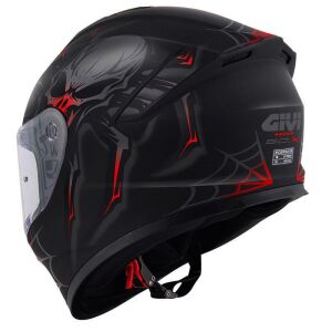Givi 50.X Arachno Full Face Motosiklet Kaskı ECE 22.06 sertifikalı Mat Siyah Kırmızı - MEDIUM