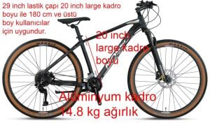 Mosso Blackedition 29 Jant Cues 18 Vites 20 Kadro Dağ Bisikleti (180 cm üstü boy)