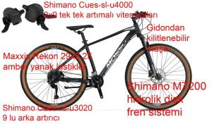 Mosso Blackedition 29 Jant Cues 18 Vites 20 Kadro Dağ Bisikleti (180 cm üstü boy)