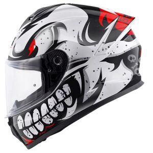 Givi 50.X Bones Full Face Motosiklet Kaskı ECE 22.06 sertifikalı BEYAZ KIRMIZI - SMALL