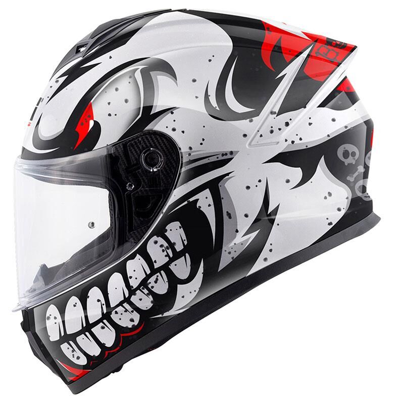 Givi 50.X Bones Full Face Motosiklet Kaskı ECE 22.06 sertifikalı BEYAZ KIRMIZI - MEDIUM