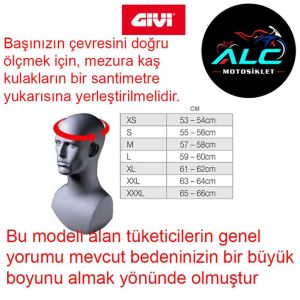 Givi 50.X Bones Full Face Motosiklet Kaskı ECE 22.06 sertifikalı BEYAZ KIRMIZI - XLARGE