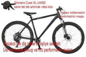 Salcano NG Future 29HD 17 Kadro 1x9 Vites Hidrolik Fren Dağ Bisikleti (165 ile175 cm arası boy) Siyah Mavi