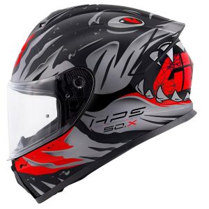 Givi 50.X Sharkbite Full Face Motosiklet Kaskı ECE 22.06 sertifikalı Mat Siyah Gri Kırmızı - MEDIUM