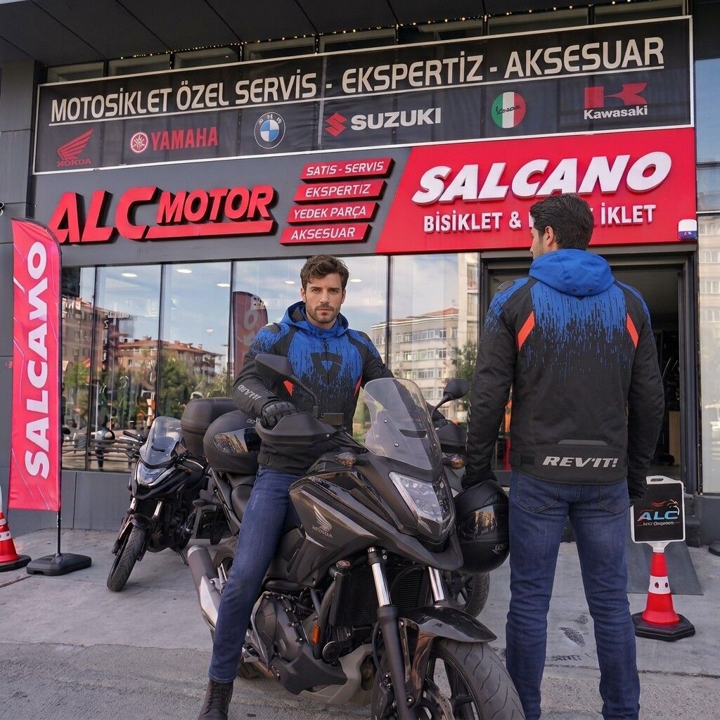 Revit Quantum H2O Su Geçirmez Motosiklet Montu A Sertifikalı Ce Korumalı Alc Motosiklet Siyah Mavi - MEDIUM