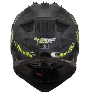 LS2 Pioneer 2 Crazy Kapalı Motosiklet Kaskı Kpa Kabuk Güneş Vizörlü Ece 22.06 - Alc Motosiklet Mat Siyah Gri Neon Sarı - LARGE