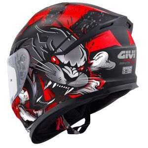 Givi 50.X Wild Motosiklet Kaskı ECE 22.06 sertifikalı Mat Siyah Kırmızı - MEDIUM