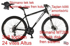 Salcano NG Team 100 27.5HD 24 Vites 18 Kadro Dağ Bisikleti (170 ile 180 cm arası boy) Siyah Beyaz
