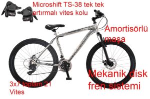Salcano Lion 26 Jant 18 Kadro Disk Fren Dağ Bisikleti (160/175 cm arası boy) Krom Siyah