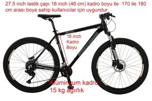Salcano NG Future  27.8HD 18 Kadro, Hidrolik Fren, Dağ Bisikleti, Cues 18 Vites (170 -180 cm arası boy) Siyah Yeşil
