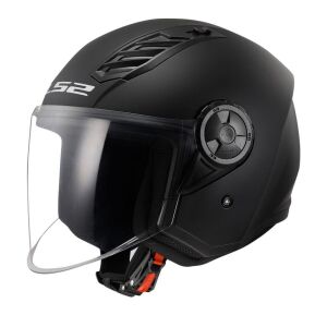 LS2 Airflow 2 Açık Kask ECE 22.06 sertifikalı Mat Siyah - SMALL