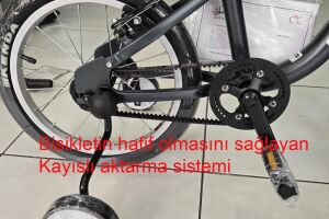 Salcano Belt 16 Jant Hafif Erkek Çocuk Bisikleti Kayışlı Sistem (100-120 cm arası boy) Siyah Gümüş